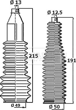 Borg & Beck BSG3456 - Комплект пыльника, рулевое управление avtokuzovplus.com.ua