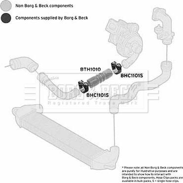 Borg & Beck BTH1010 - Трубка нагнітається повітря autocars.com.ua