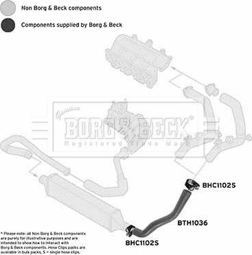 Borg & Beck BTH1036 - Трубка, нагнетание воздуха avtokuzovplus.com.ua