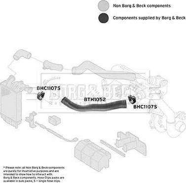 Borg & Beck BTH1052 - Трубка нагнітається повітря autocars.com.ua