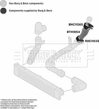 Borg & Beck BTH1054 - Трубка нагнітається повітря autocars.com.ua