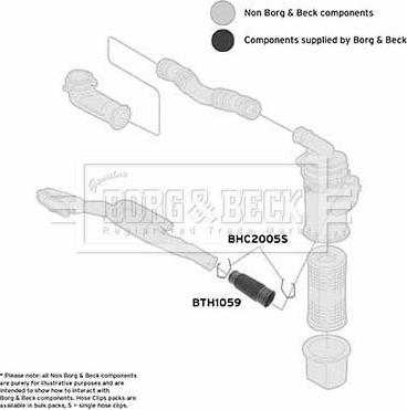 Borg & Beck BTH1059 - Рукав повітрозабірника, повітряний фільтр autocars.com.ua