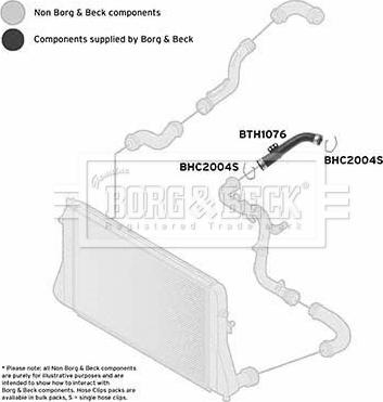 Borg & Beck BTH1076 - Трубка нагнітається повітря autocars.com.ua