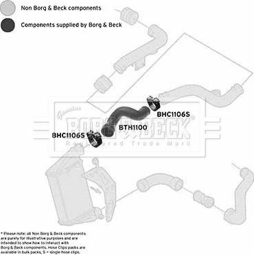 Borg & Beck BTH1100 - Трубка, нагнетание воздуха avtokuzovplus.com.ua