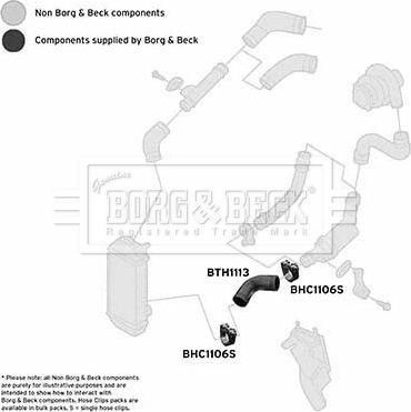 Borg & Beck BTH1113 - Трубка, нагнетание воздуха avtokuzovplus.com.ua