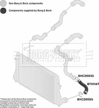 Borg & Beck BTH1147 - Трубка нагнітається повітря autocars.com.ua