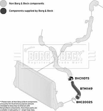Borg & Beck BTH1149 - Трубка нагнітається повітря autocars.com.ua
