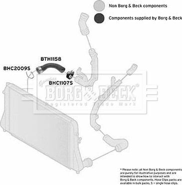 Borg & Beck BTH1158 - Трубка нагнітається повітря autocars.com.ua