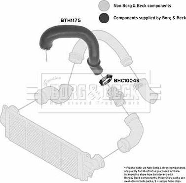 Borg & Beck BTH1175 - Трубка, нагнетание воздуха avtokuzovplus.com.ua