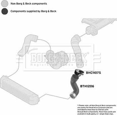 Borg & Beck BTH1206 - Трубка, нагнетание воздуха avtokuzovplus.com.ua