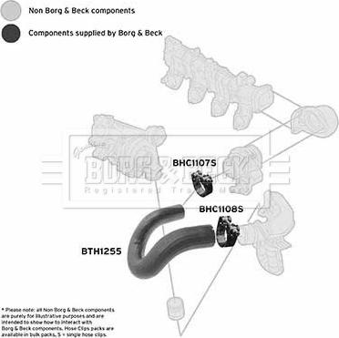 Borg & Beck BTH1255 - Трубка, нагнетание воздуха avtokuzovplus.com.ua