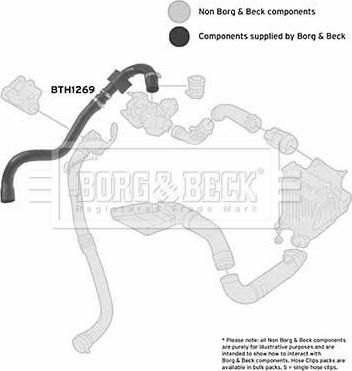 Borg & Beck BTH1269 - Трубка нагнітається повітря autocars.com.ua
