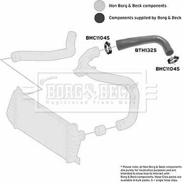 Borg & Beck BTH1325 - Трубка, нагнетание воздуха autodnr.net