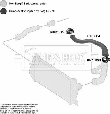 Borg & Beck BTH1351 - Трубка, нагнетание воздуха avtokuzovplus.com.ua