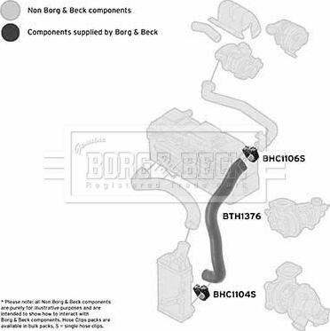 Borg & Beck BTH1376 - Трубка нагнітається повітря autocars.com.ua