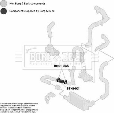 Borg & Beck BTH1401 - Трубка нагнітається повітря autocars.com.ua