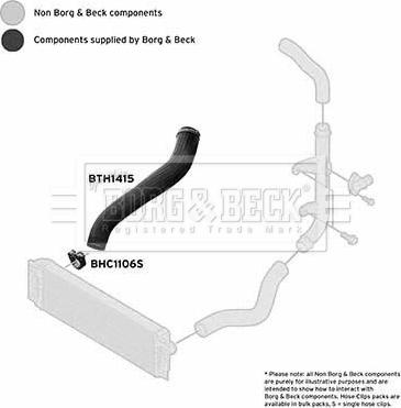 Borg & Beck BTH1415 - Трубка, нагнетание воздуха avtokuzovplus.com.ua