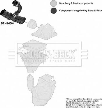 Borg & Beck BTH1454 - Рукав воздухозаборника, воздушный фильтр avtokuzovplus.com.ua