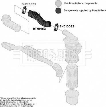 Borg & Beck BTH1462 - Рукав повітрозабірника, повітряний фільтр autocars.com.ua