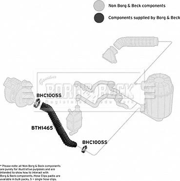 Borg & Beck BTH1465 - Рукав повітрозабірника, повітряний фільтр autocars.com.ua