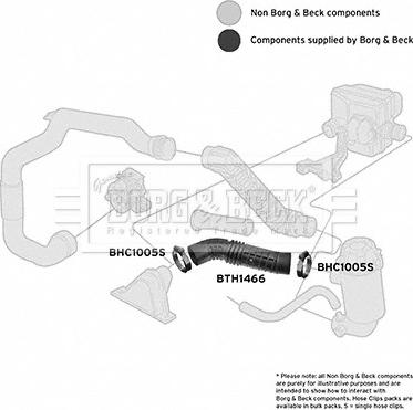 Borg & Beck BTH1466 - Рукав повітрозабірника, повітряний фільтр autocars.com.ua