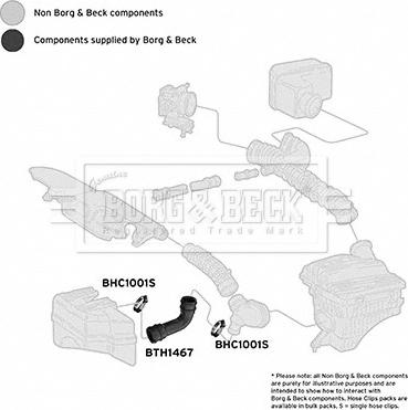 Borg & Beck BTH1467 - Рукав повітрозабірника, повітряний фільтр autocars.com.ua