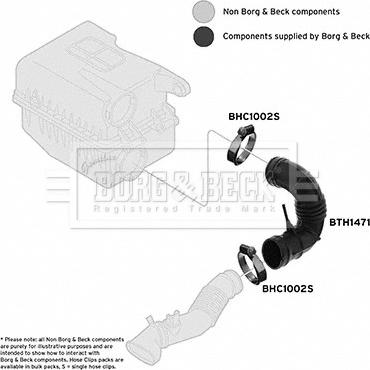 Borg & Beck BTH1471 - Рукав повітрозабірника, повітряний фільтр autocars.com.ua