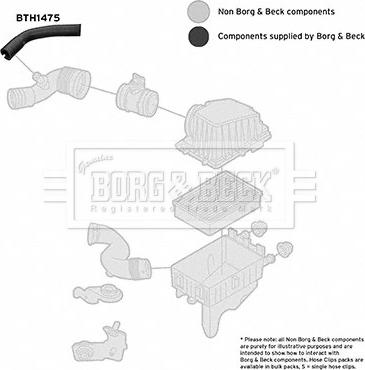 Borg & Beck BTH1475 - Рукав повітрозабірника, повітряний фільтр autocars.com.ua