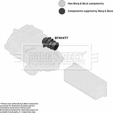 Borg & Beck BTH1477 - Рукав повітрозабірника, повітряний фільтр autocars.com.ua