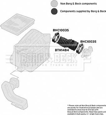 Borg & Beck BTH1484 - Рукав повітрозабірника, повітряний фільтр autocars.com.ua