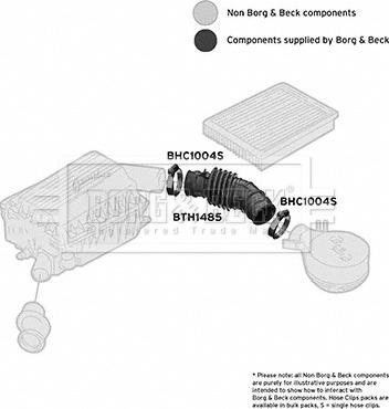 Borg & Beck BTH1485 - Рукав повітрозабірника, повітряний фільтр autocars.com.ua