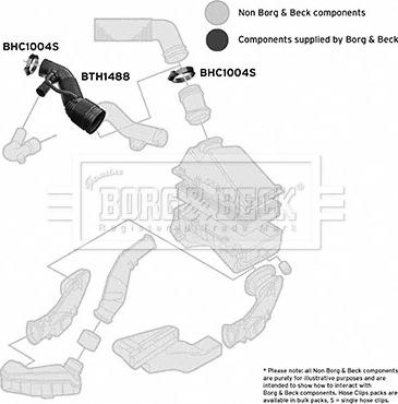 Borg & Beck BTH1488 - Рукав воздухозаборника, воздушный фильтр avtokuzovplus.com.ua