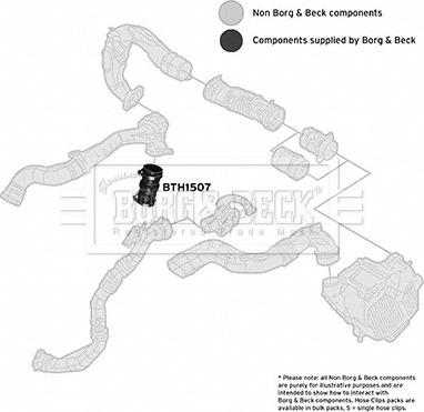 Borg & Beck BTH1507 - Трубка, нагнетание воздуха avtokuzovplus.com.ua