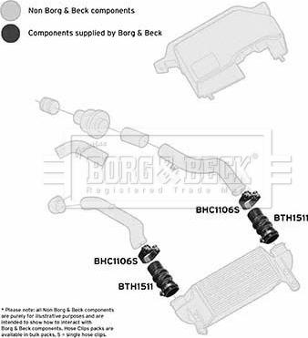 Borg & Beck BTH1511 - Трубка нагнітається повітря autocars.com.ua