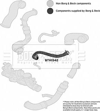 Borg & Beck BTH1542 - Трубка нагнітається повітря autocars.com.ua