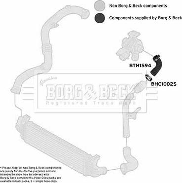 Borg & Beck BTH1594 - Трубка нагнітається повітря autocars.com.ua