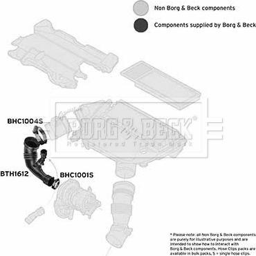 Borg & Beck BTH1612 - Рукав повітрозабірника, повітряний фільтр autocars.com.ua