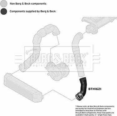 Borg & Beck BTH1621 - Трубка, нагнетание воздуха avtokuzovplus.com.ua