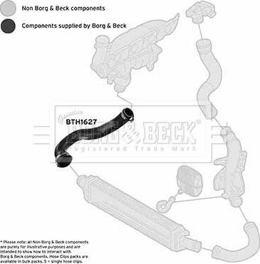 Borg & Beck BTH1627 - Трубка, нагнетание воздуха avtokuzovplus.com.ua