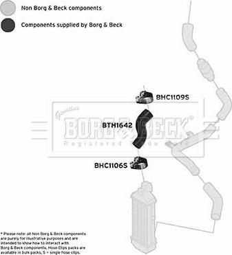 Borg & Beck BTH1642 - Трубка нагнітається повітря autocars.com.ua