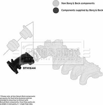 Borg & Beck BTH1644 - Рукав повітрозабірника, повітряний фільтр autocars.com.ua