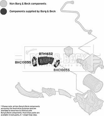 Borg & Beck BTH1652 - Рукав повітрозабірника, повітряний фільтр autocars.com.ua