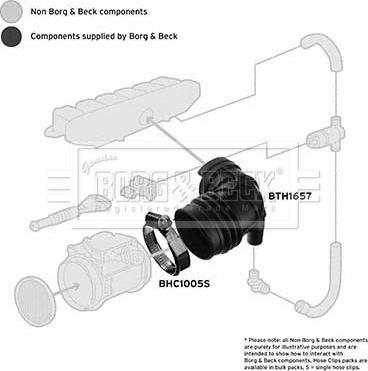 Borg & Beck BTH1657 - Рукав повітрозабірника, повітряний фільтр autocars.com.ua