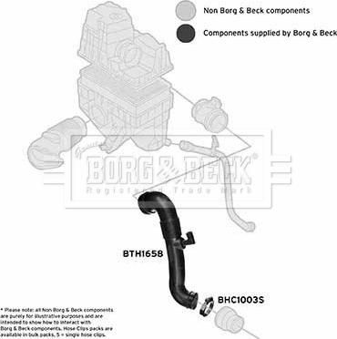 Borg & Beck BTH1658 - Рукав воздухозаборника, воздушный фильтр autodnr.net