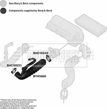 Borg & Beck BTH1660 - Рукав воздухозаборника, воздушный фильтр autodnr.net