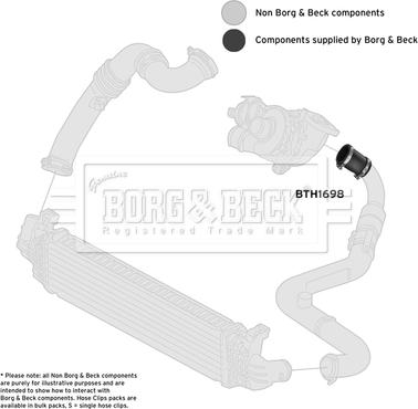 Borg & Beck BTH1698 - Трубка, нагнетание воздуха avtokuzovplus.com.ua