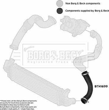 Borg & Beck BTH1699 - Трубка, нагнетание воздуха avtokuzovplus.com.ua