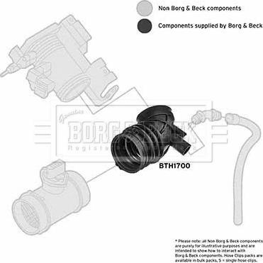 Borg & Beck BTH1700 - Рукав повітрозабірника, повітряний фільтр autocars.com.ua