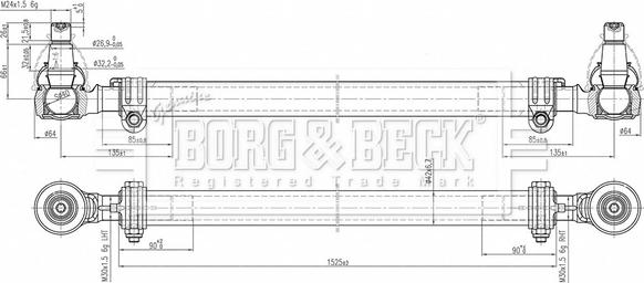 Borg & Beck BTR33267 - Поперечная рулевая тяга autodnr.net