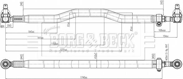 Borg & Beck BTR33269 - Поперечная рулевая тяга avtokuzovplus.com.ua